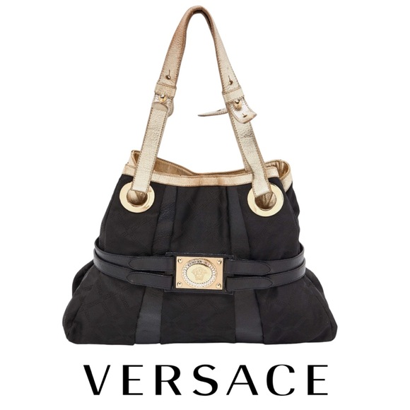 Versace Handbags - 🇮🇹 Versace Black and Gold Women's Bag PRICE IS FIRM